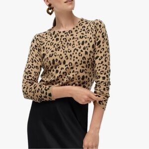 J. Crew Brown and Black Fitted Blouse NTW